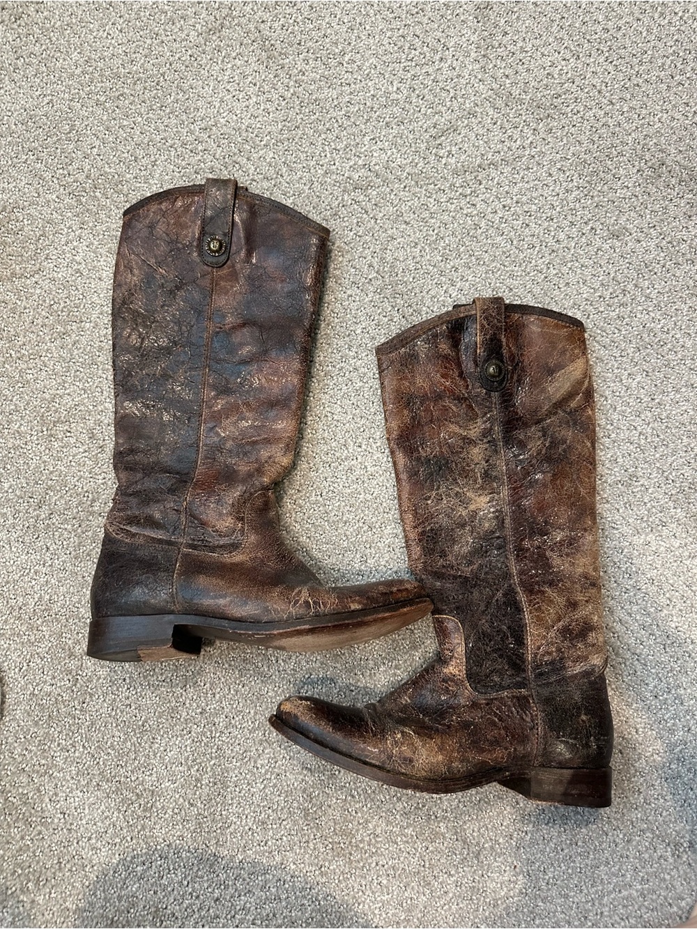 Vintage Frye distressed Brown Leather Boots
